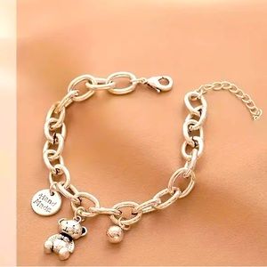 Bear bracelet silver link